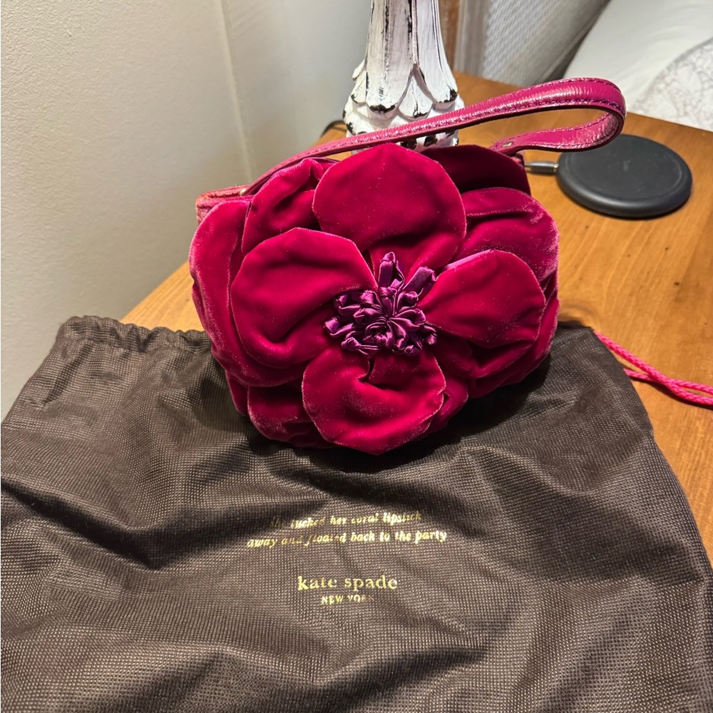 Kate Spade Fuchsia Floral Wristlet